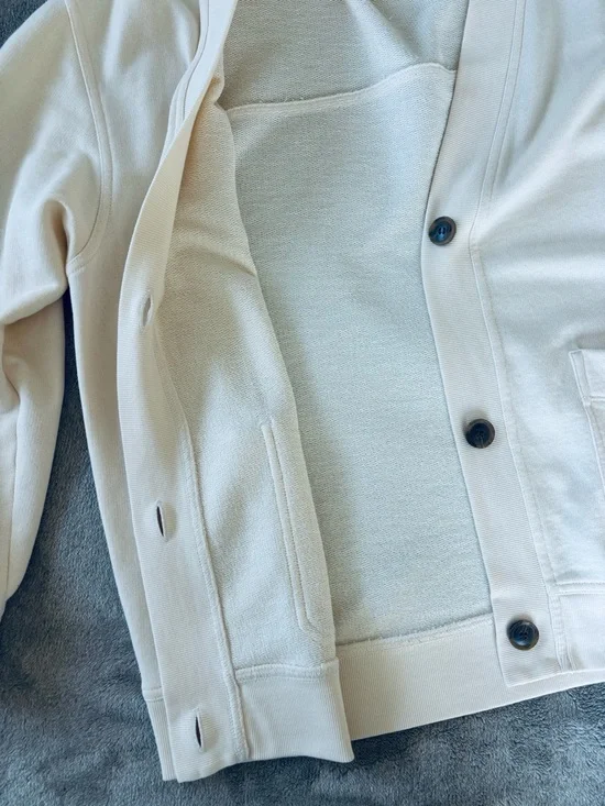 Vince Cream V-Neck Button Front Cardigan - Picture 4 of 8